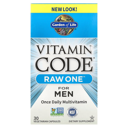 Garden of Life, Vitamin Code®, RAW One™, Once Daily Multivitamin For Men , 30 Vegetarian Capsules