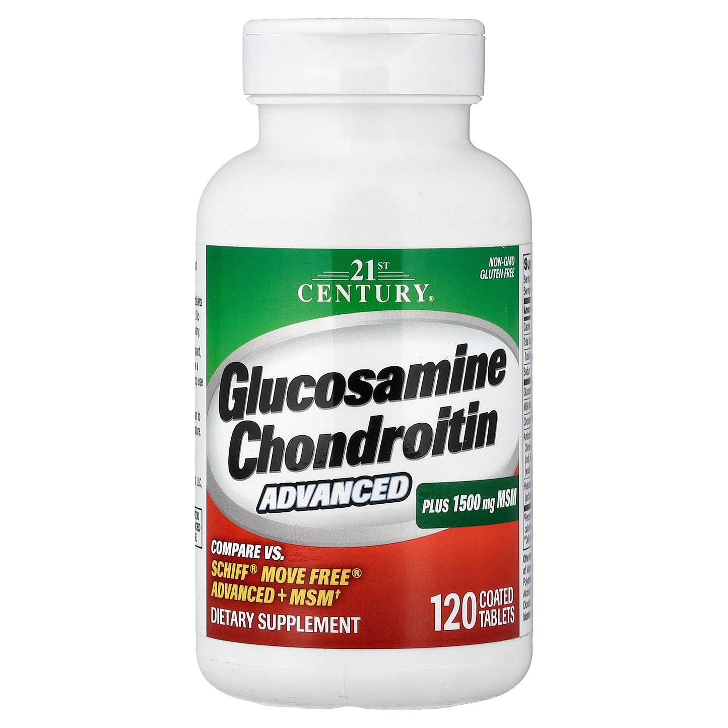 21st Century, Glucosamine Chondroitin Advanced Plus MSM, 120 Coated Tablets