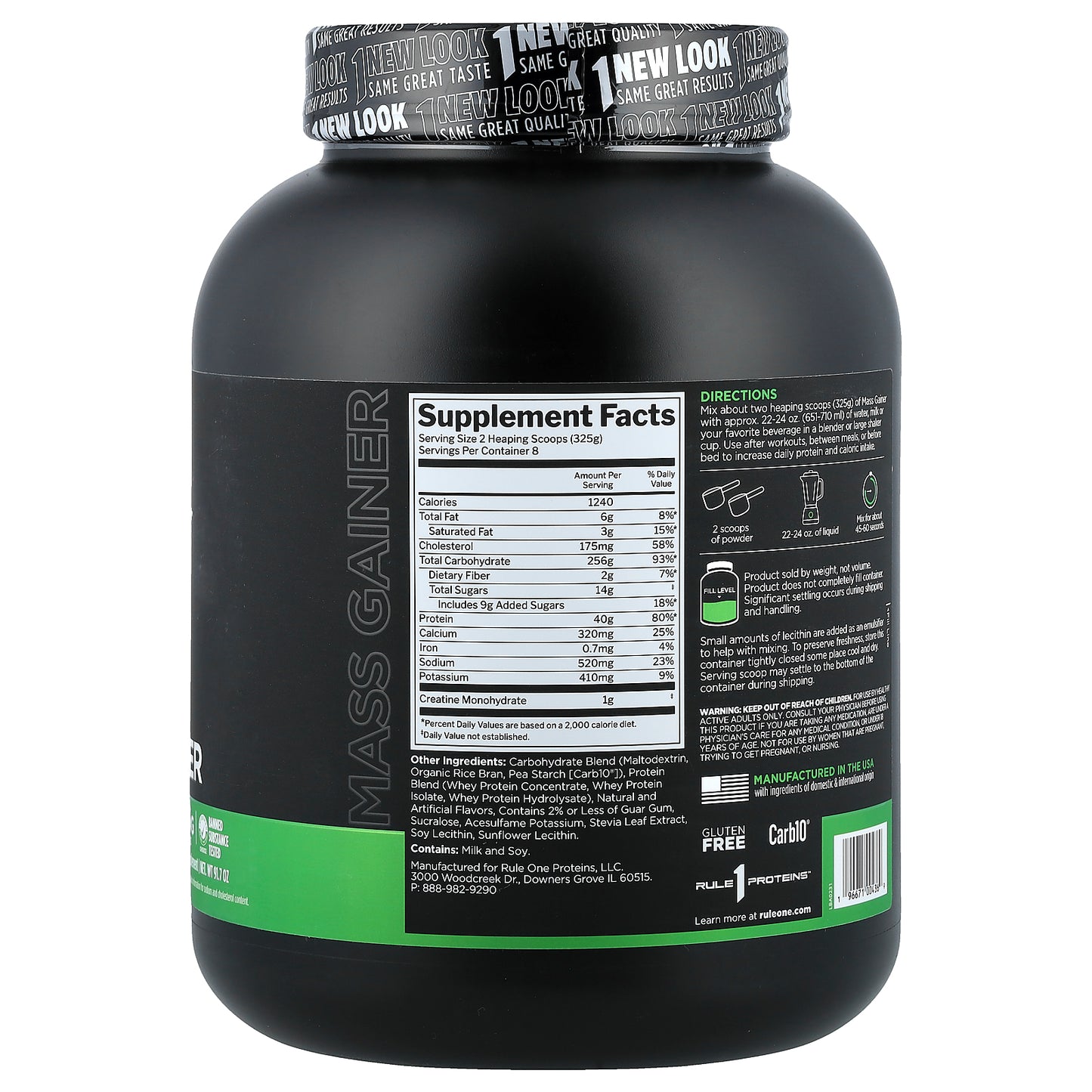 Rule One Proteins, Mass Gainer, Vanilla Creme, 5.73 lb (2.6 kg)