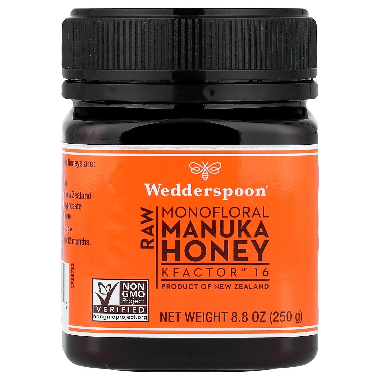 Wedderspoon, Raw Monofloral Manuka Honey, KFactor™ 16, 8.8 oz (250 g)