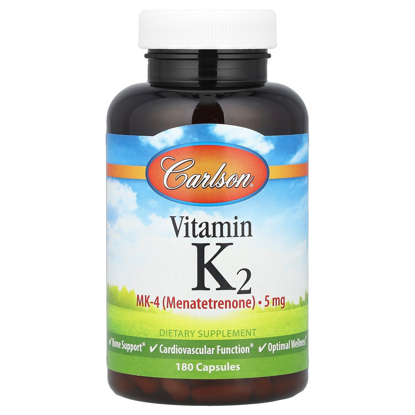 Carlson, Vitamin K2, 5 mg, 180 Capsules