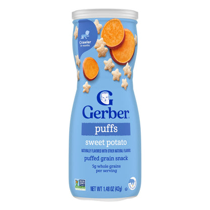 Gerber, Puffs, Puffed Grain Snack, 8+ Months, Sweet Potato, 1.48 oz (42 g)
