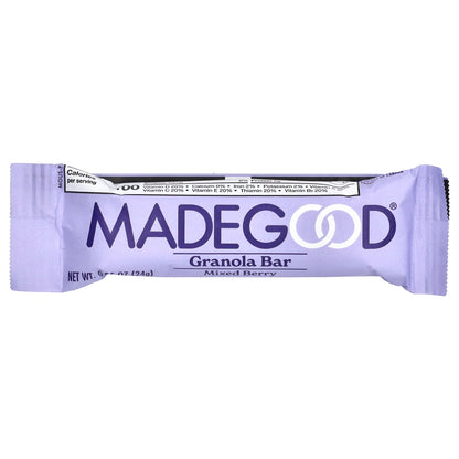 MadeGood, Granola Bars, Mixed Berry, 6 Bars, 0.85 oz (24 g) Each
