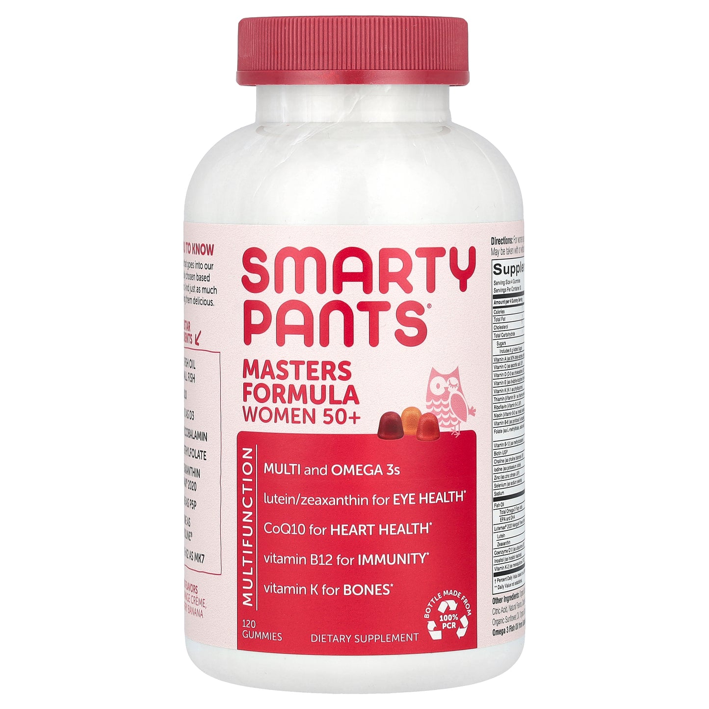 SmartyPants, Masters Formula Women 50+, Blueberry, Orange Creme, and Strawberry Banana, 120 Gummies