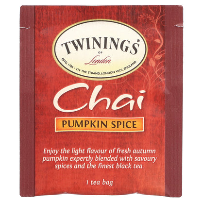 Twinings, Black Tea, Chai, Pumpkin Spice, 20 Tea Bags, 1.41 oz (40 g)