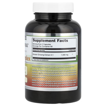 Amazing Nutrition, Ginseng Complex, 120 Capsules (500 mg per Capsule)