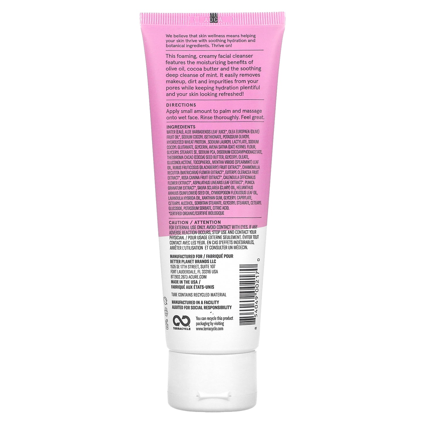 ACURE, Radically Rejuvenating, Cleansing Cream, 4 fl oz (118 ml)