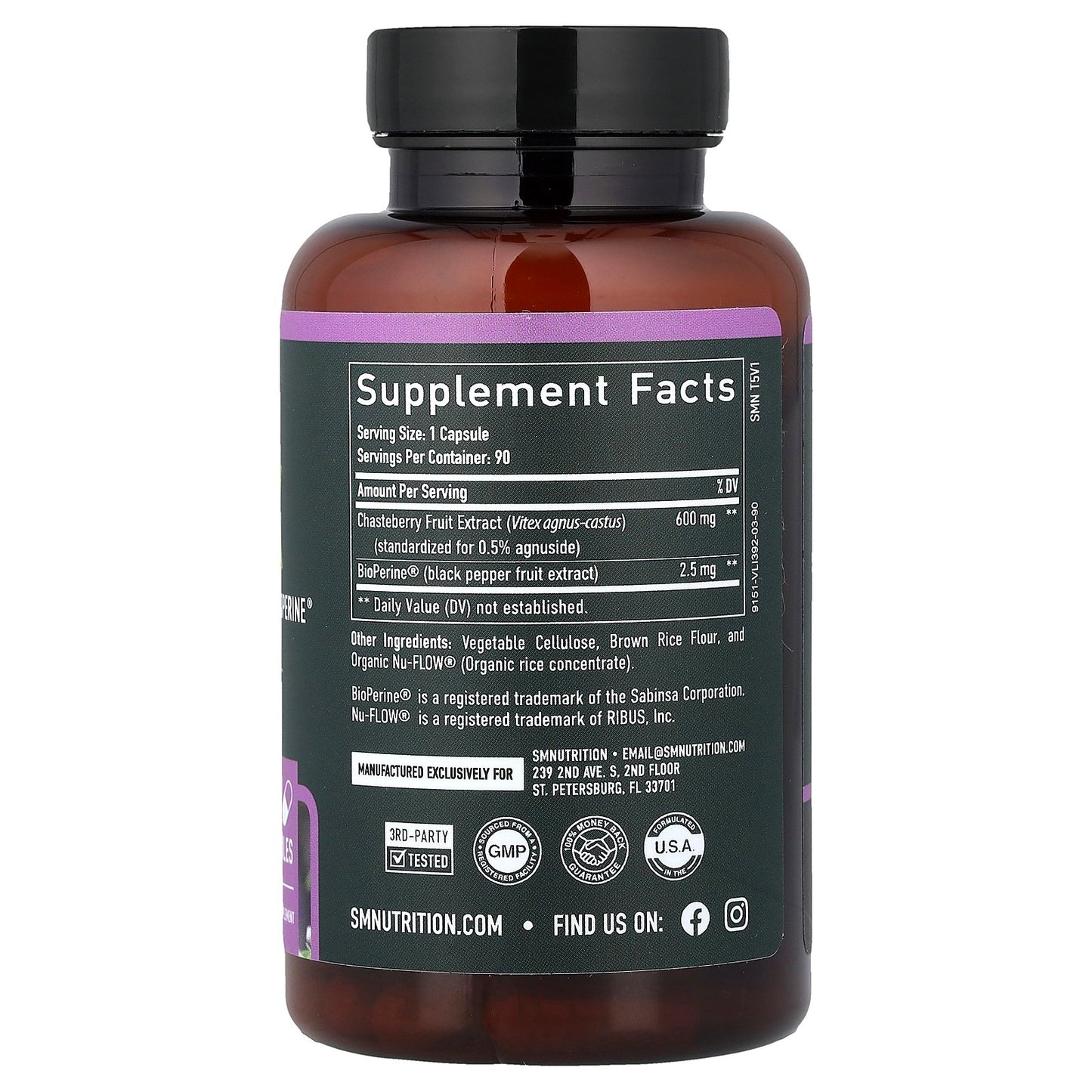 SMNutrition, Vitex, 90 Capsules