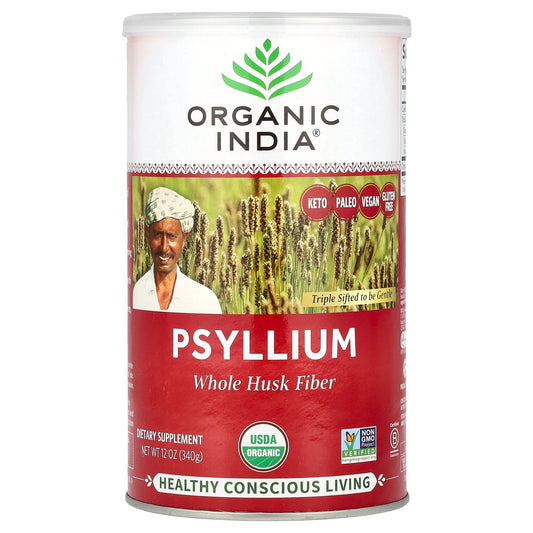 Organic India, Psyllium, Whole Husk Fiber, 12 oz (340 g)