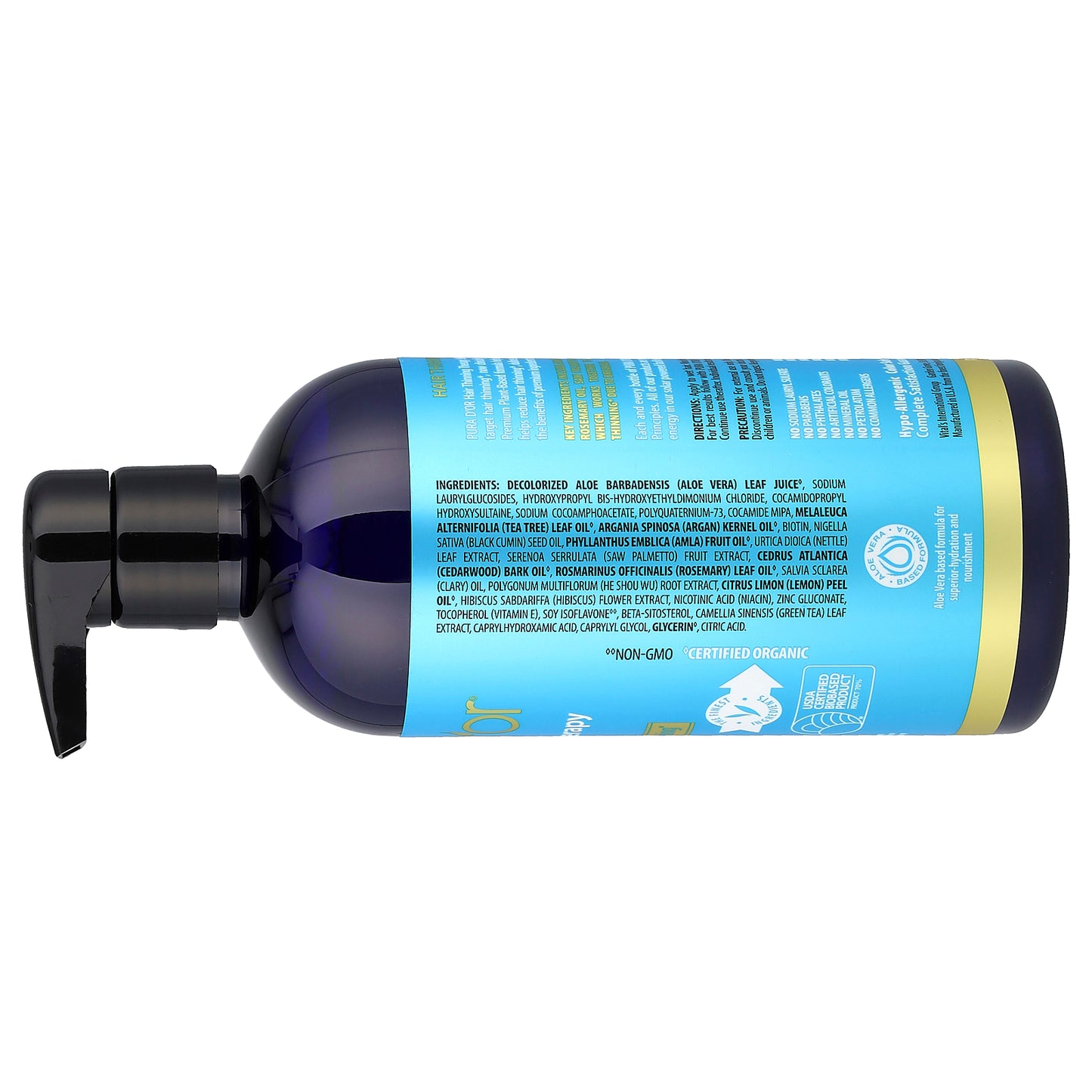 Pura D'or, Hair Thinning Therapy Shampoo, All Hair Types, 16 fl oz (473 ml)