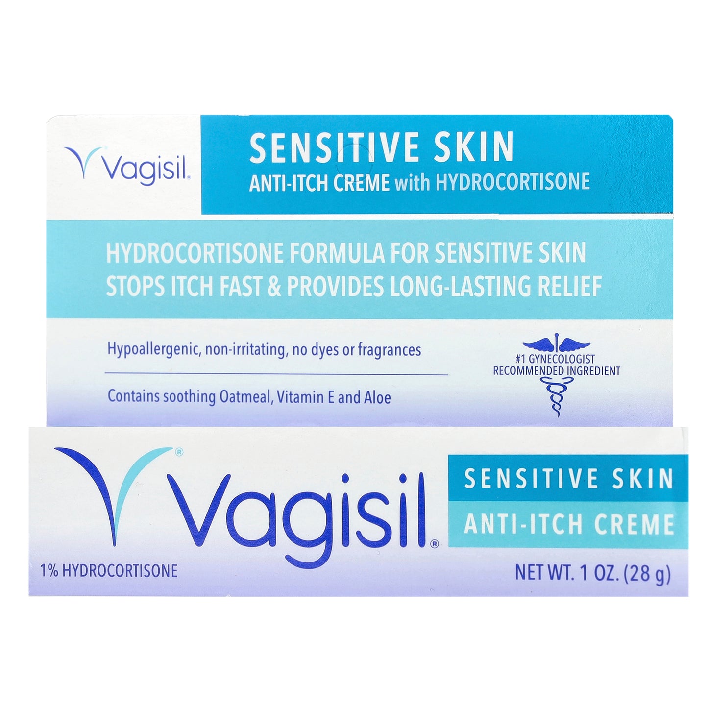 Vagisil, Anti-Itch Creme With Hydrocortisone, Sensitive Skin, 1 oz (28 g)