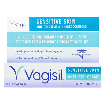 Vagisil, Anti-Itch Creme With Hydrocortisone, Sensitive Skin, 1 oz (28 g)