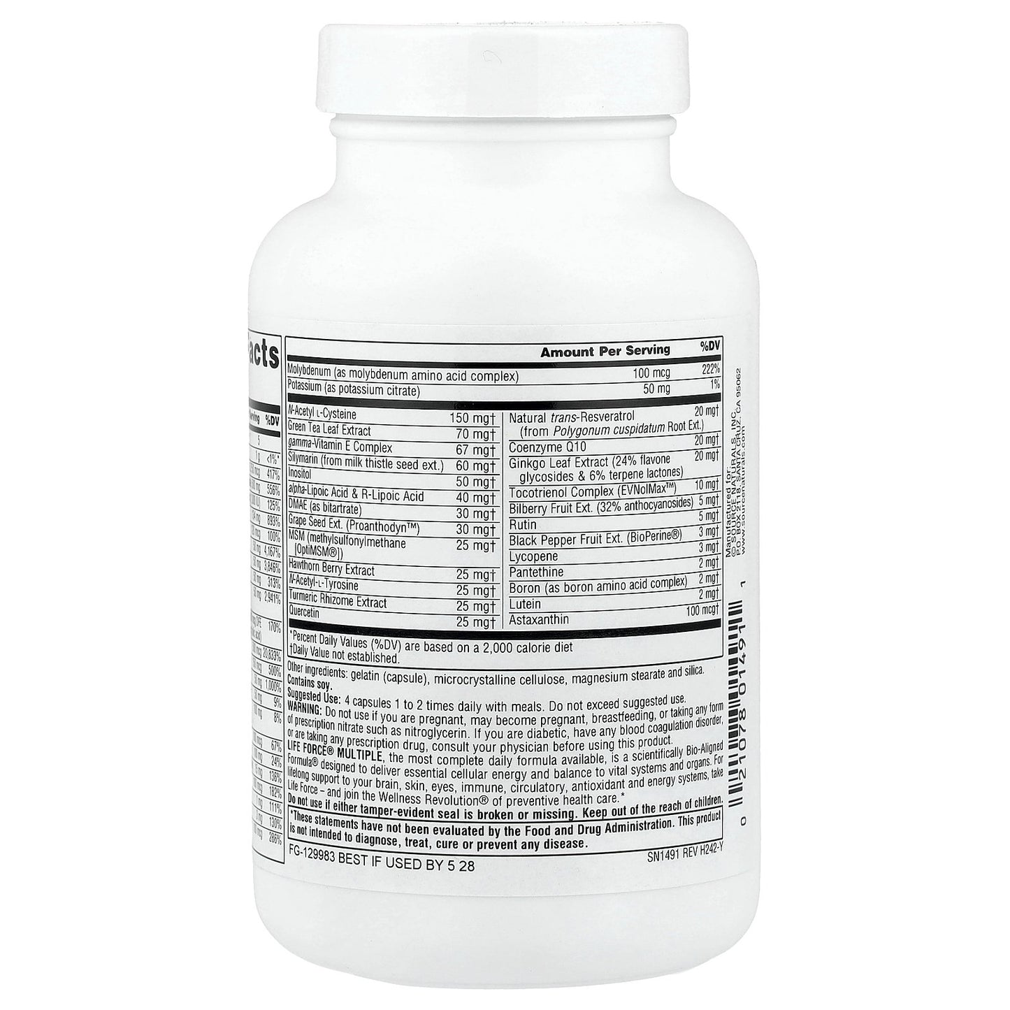 Source Naturals, Life Force® Multiple, No Iron, 120 Capsules