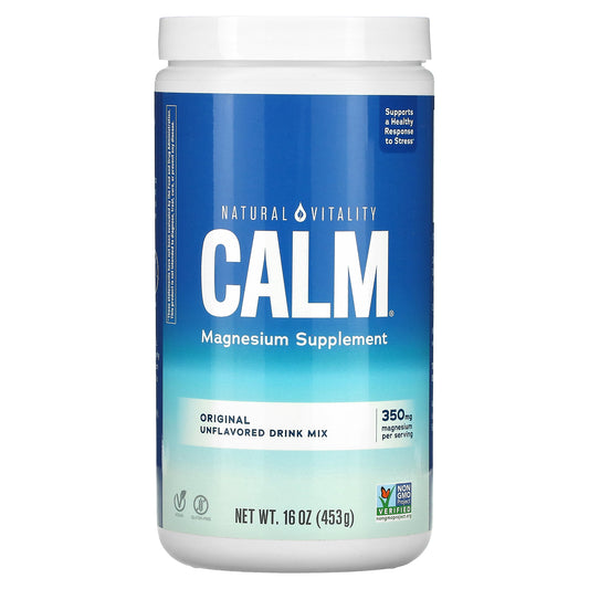 Natural Vitality, CALM, Magnesium Supplement Drink Mix, Original Unflavored, 16 oz (453 g)