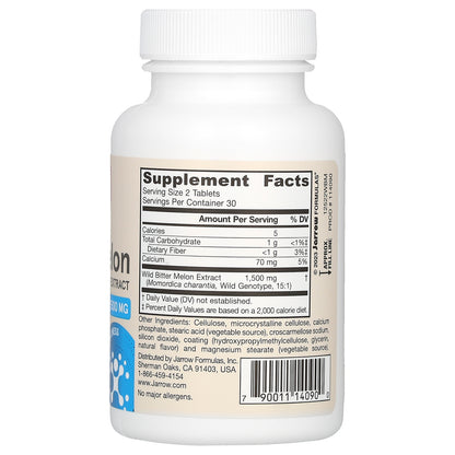 Jarrow Formulas, Vegan Wild Bitter Melon Extract, 60 Tablets (750 mg per Tablet)