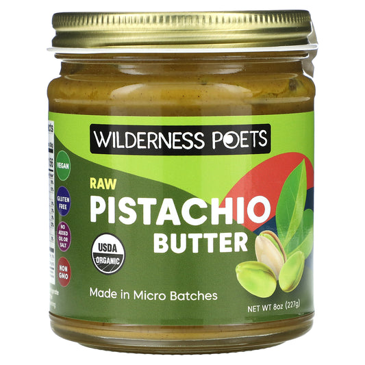 Wilderness Poets, Organic Raw Pistachio Butter, 8 oz (227 g)