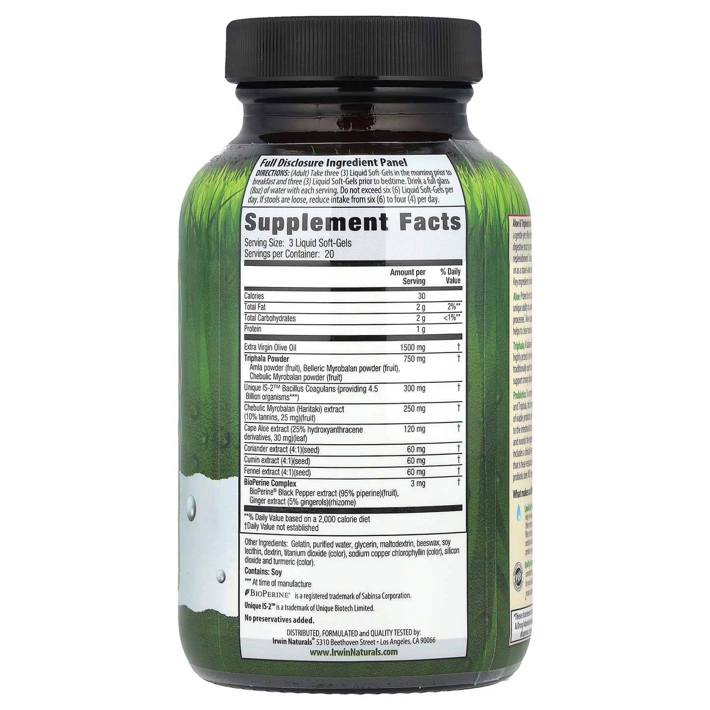 Irwin Naturals, Aloe & Triphala Active-Cleanse and Probiotics®, 60 Liquid Soft-Gels