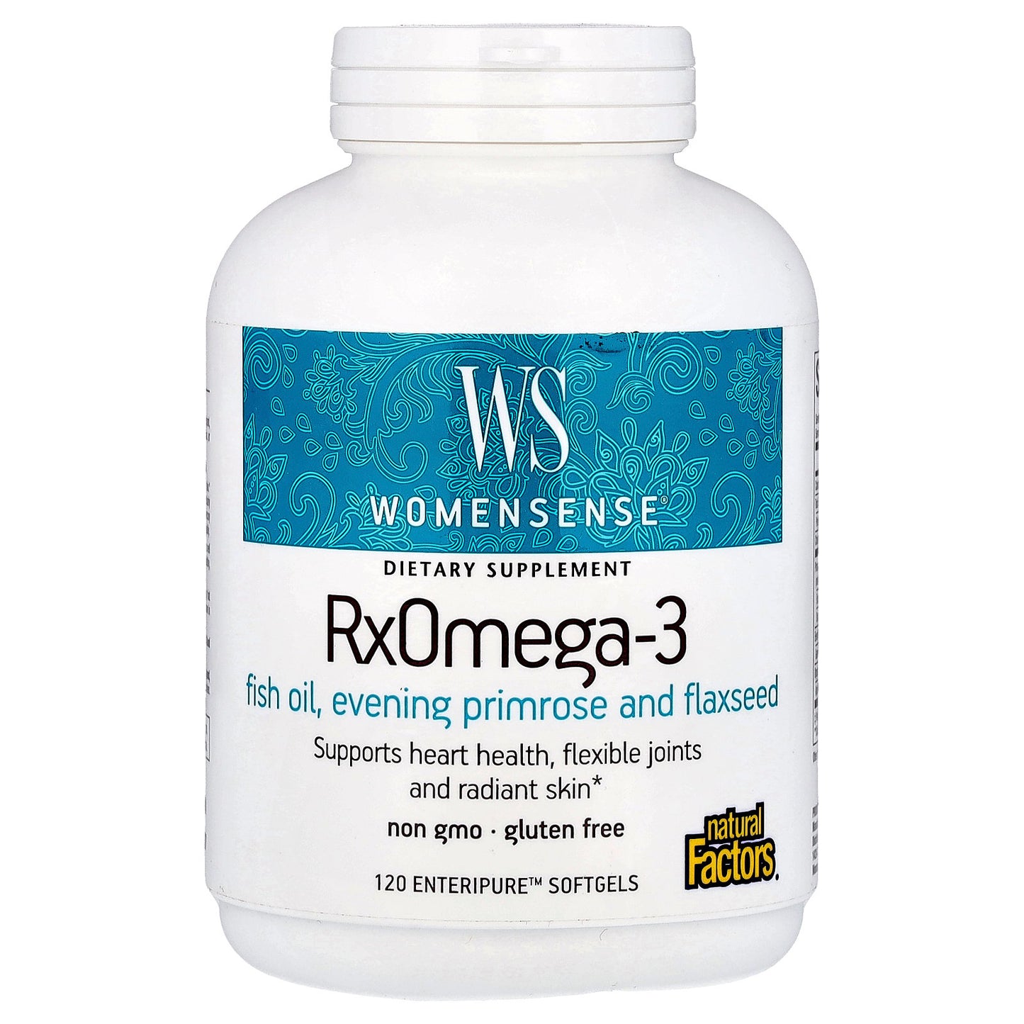 Natural Factors, WomenSense®, RxOmega-3, 120 Enteripure™ Softgels