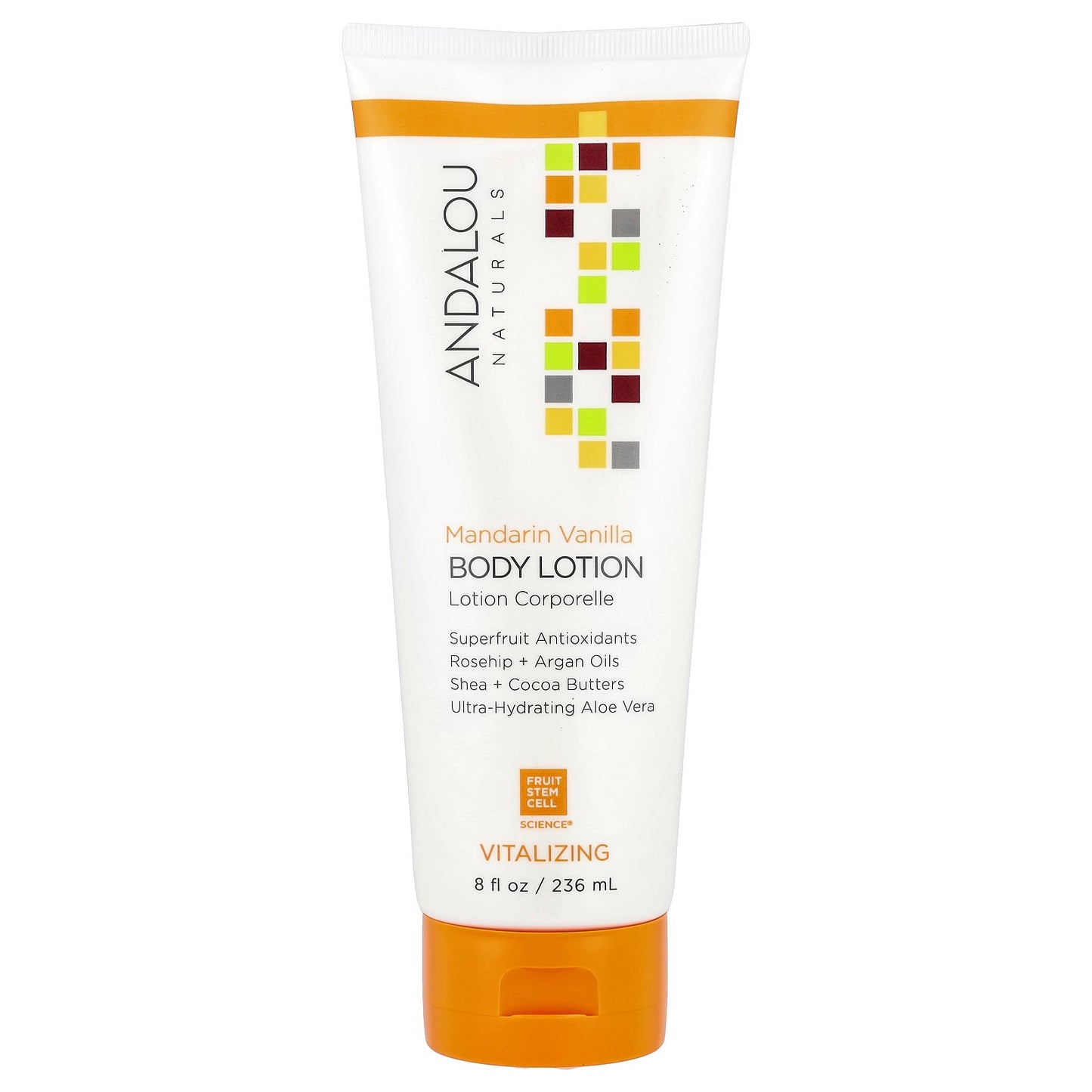 Andalou Naturals, Body Lotion, Mandarin Vanilla, 8 fl oz (236 ml)