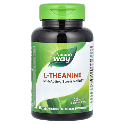 Nature's Way, L-Theanine, 180 Vegan Capsules (100 mg per Capsule)