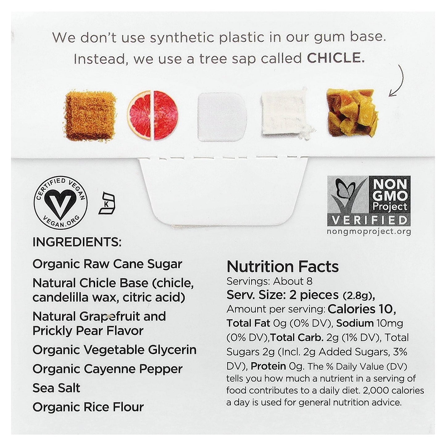 Simply Gum, Chewing Gum, Cleanse, Grapefruit, Prickly Pear, Cayenne, Sea Salt, 15 Pieces