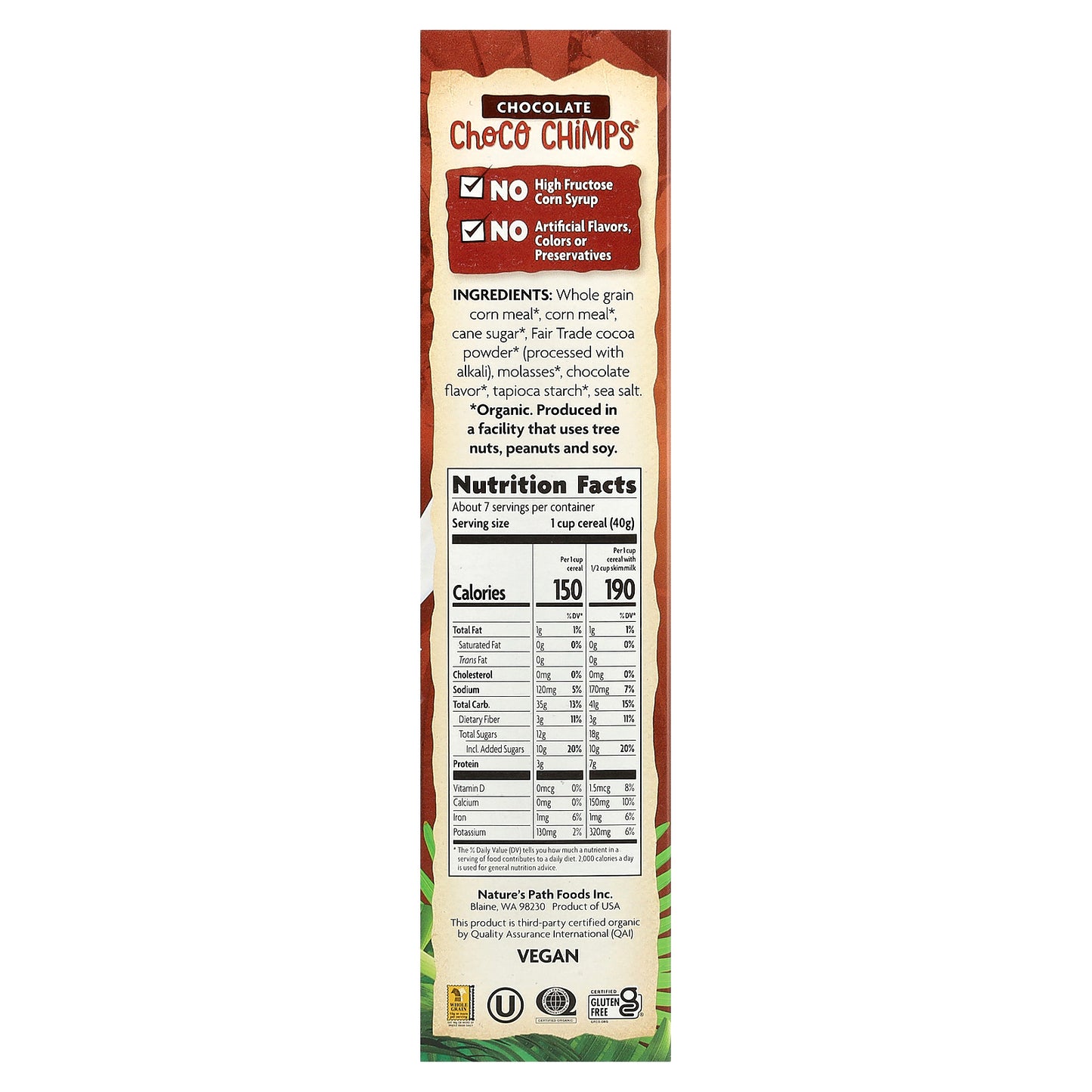 Nature's Path, EnviroKidz, Organic Chocolate Choco Chimps, 10 oz (284 g)