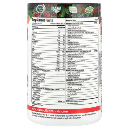Macrolife Naturals, Miracle Reds®, Superfood, Goji, Pomegranate, Acai, Mangosteen, 10 oz (283.5 g)