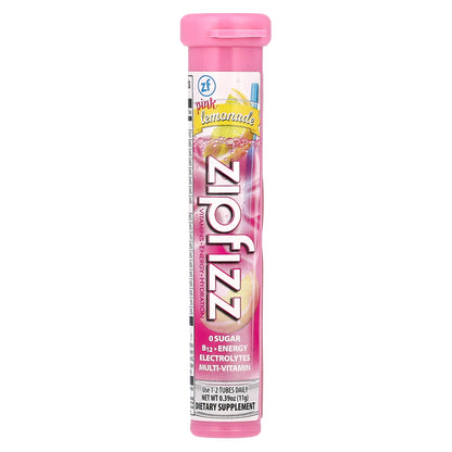 Zipfizz, Energy Drink Mix, Pink Lemonade, 20 Tubes, 0.39 oz (11 g) Each