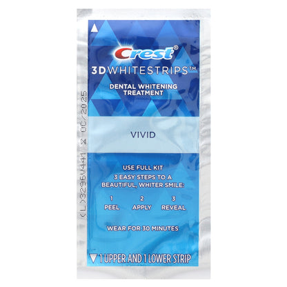 Crest, 3D Whitestrips™, Dental Whitening Kit, Classic Vivid, 20 Strips