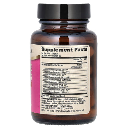 Dr. Mercola, Complete Probiotics for Women, 70 Billion CFU, 30 Capsules