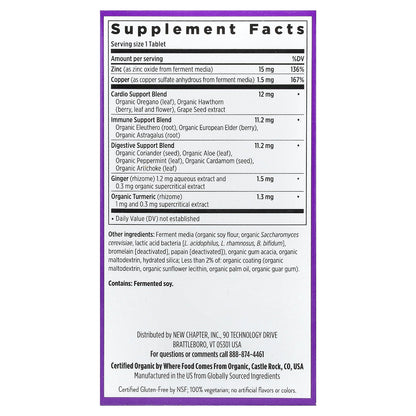 New Chapter, Fermented Zinc Complex, 90 Vegetarian Tablets