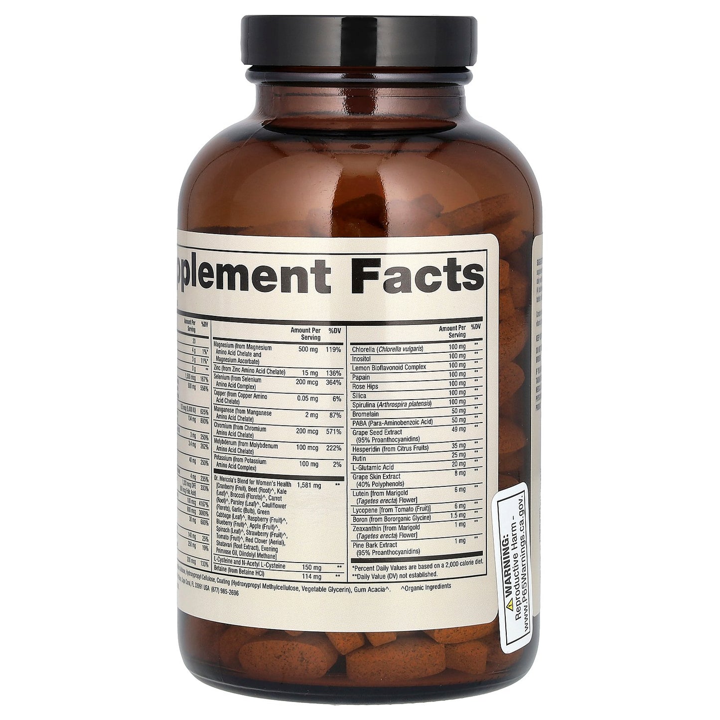 Dr. Mercola, Whole-Food Complex with added Multivitamin plus Vital Minerals, For Women, 240 Tablets