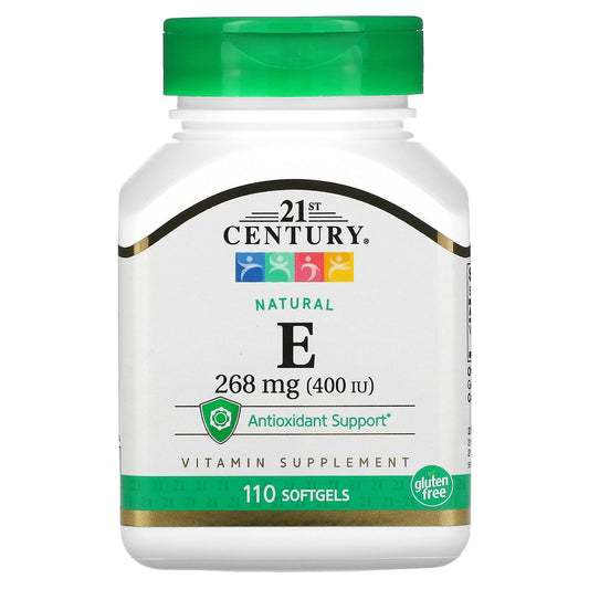 21st Century, Natural Vitamin E, 268 mg (400 IU), 110 Softgels