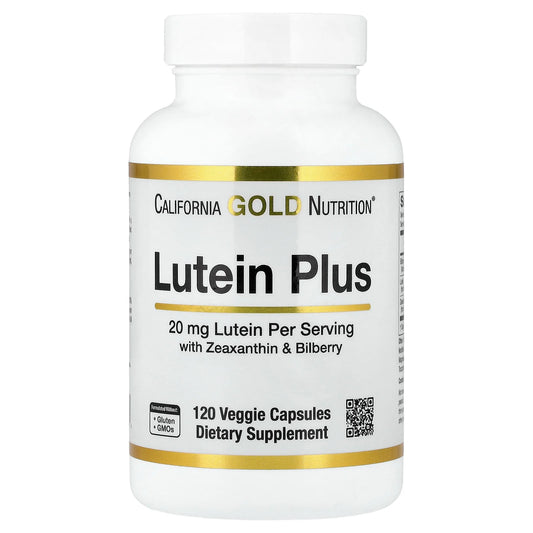 California Gold Nutrition, Lutein Plus with Bilberry Powder and Zeaxanthin, 120 Veggie Capsules