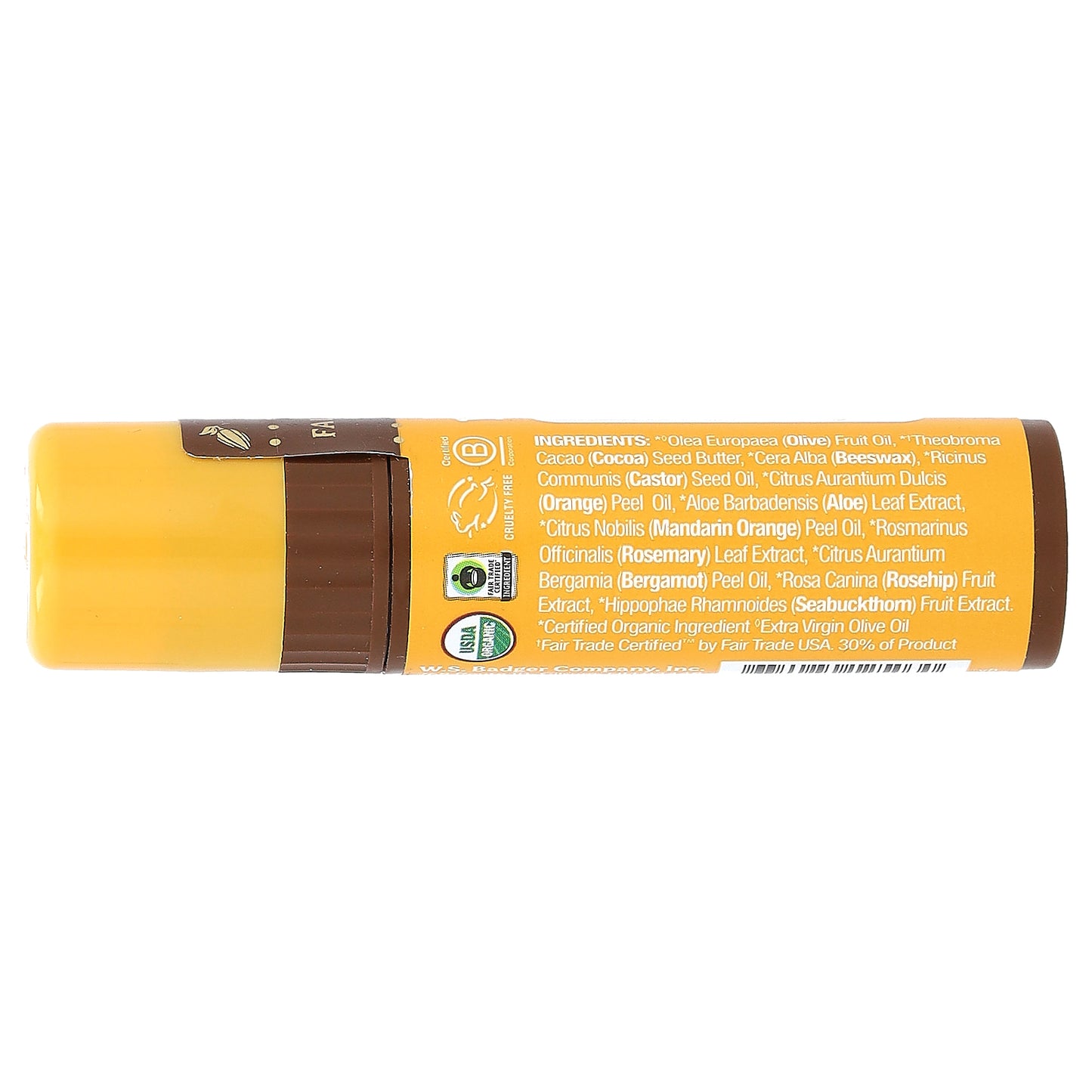 Badger, Cocoa Butter Lip Balm, Sweet Orange, 0.25 oz (7 g)