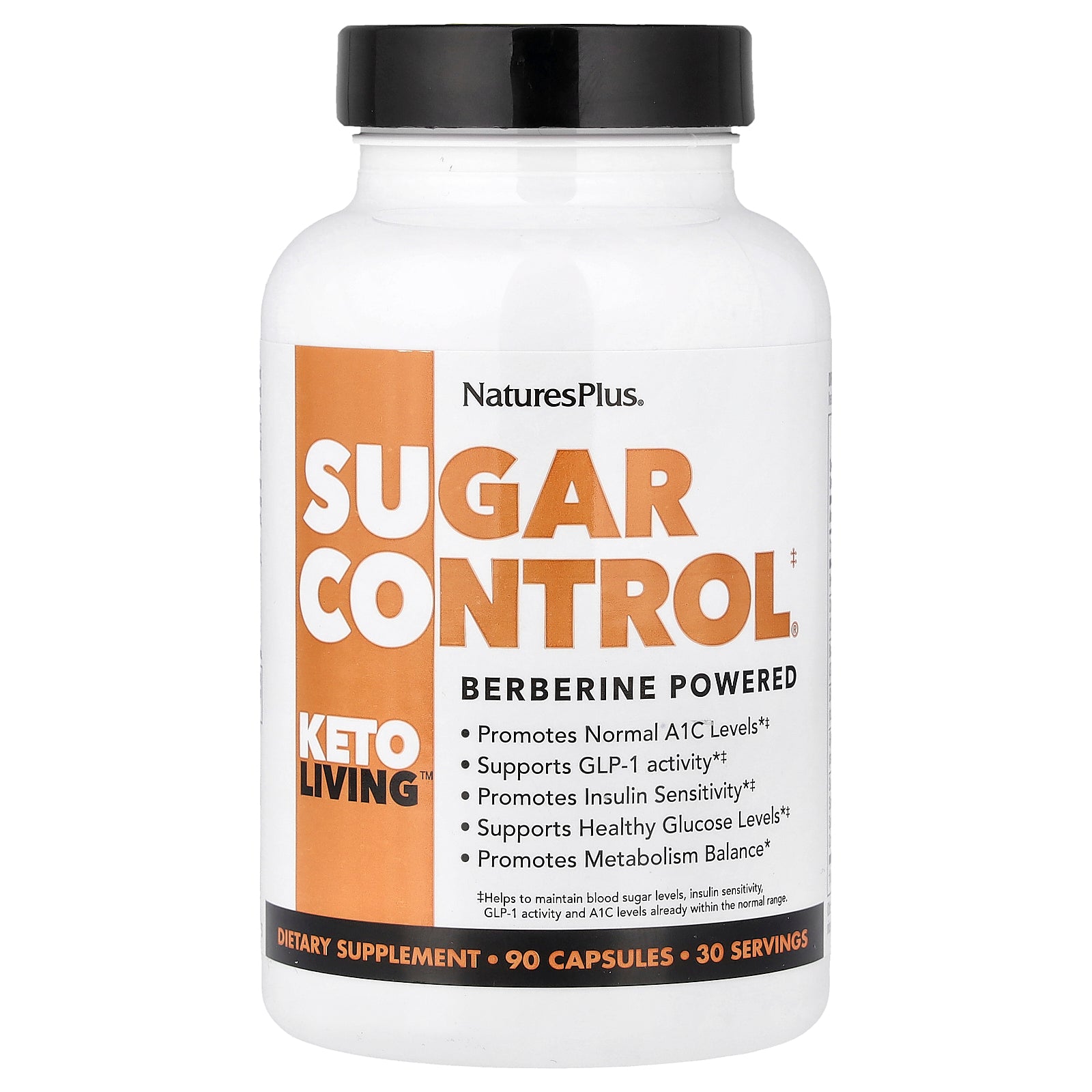 NaturesPlus, Keto Living™, Sugar Control®, 90 Capsules