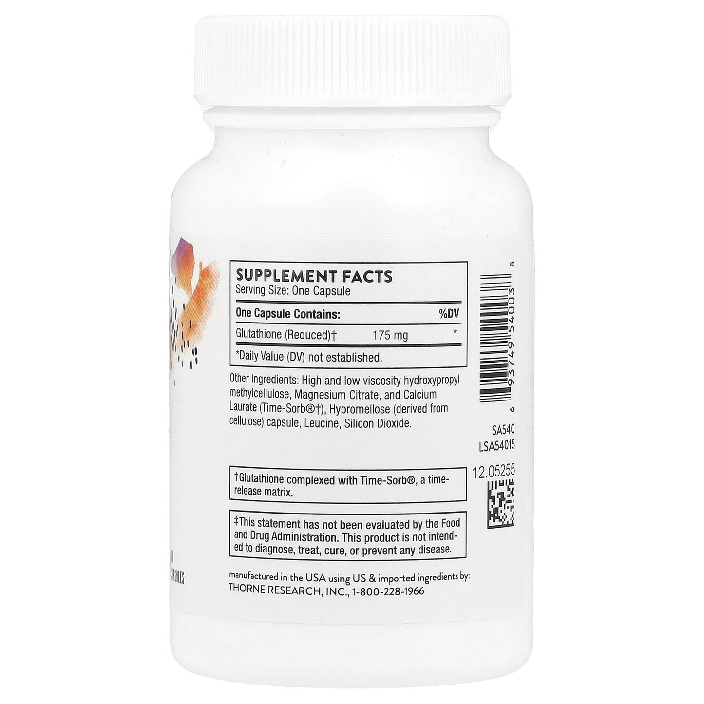 Thorne, Glutathione-SR, 60 Capsules (175 mg per Capsule)