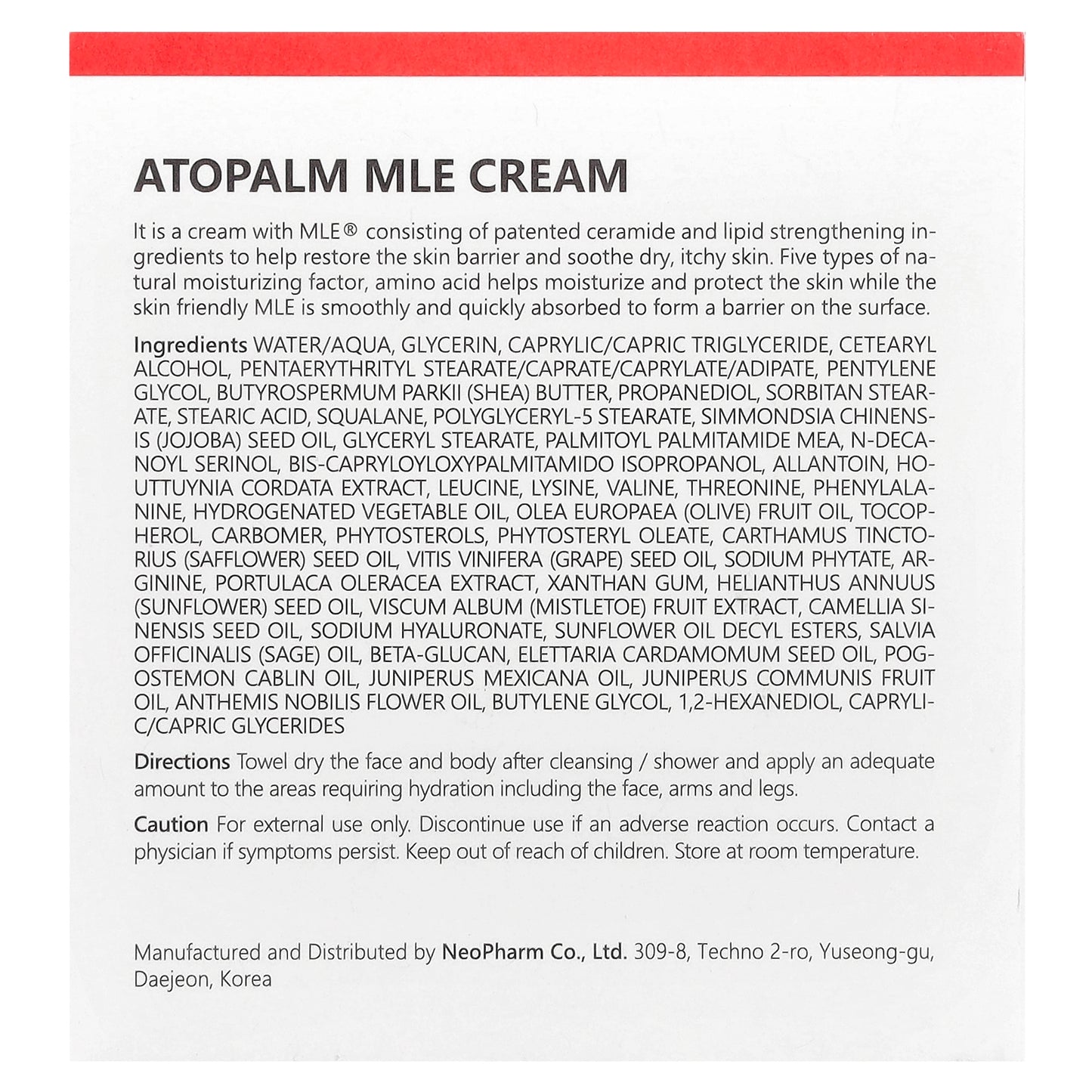 Atopalm, MLE Skin Barrier Cream,  3.4 fl oz (100 ml)