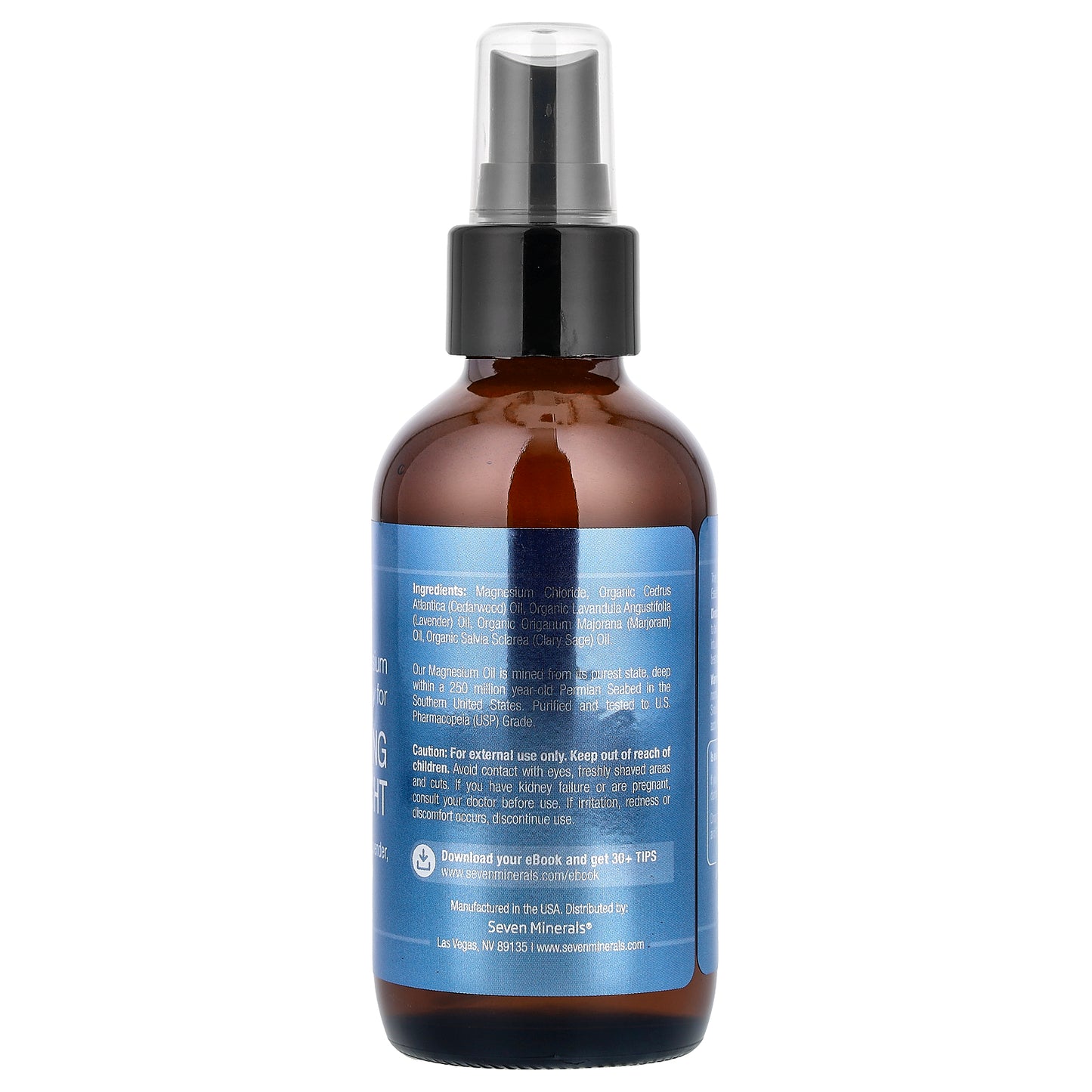 Seven Minerals, Relaxing Night, Magnesium Oil Spray, 4 fl oz (118 ml)