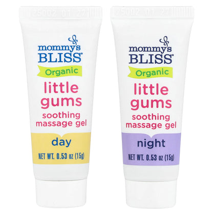 Mommy's Bliss, Organic Little Gums Soothing Massage Gel, Day/Night Pack, Age 2 Months+, 2 Tubes, 0.53 oz (15 g) Each
