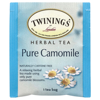 Twinings, Herbal Tea, Pure Camomile, Caffeine Free, 25 Tea Bags, 1.32 oz (37 g)