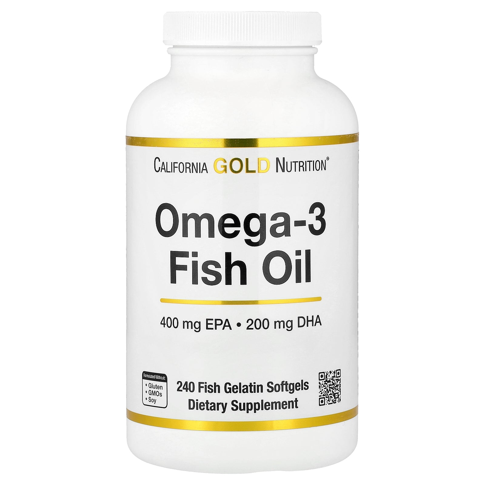 California Gold Nutrition, Omega-3 Fish Oil, Vivomega Triglyceride, 1,000 mg, 240 Fish Softgels