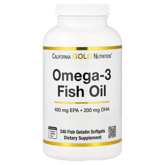 California Gold Nutrition, Omega-3 Fish Oil, Vivomega Triglyceride, 1,000 mg, 240 Fish Softgels