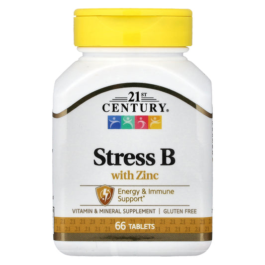 21st Century, Stress B with Zinc, 66 Tablets