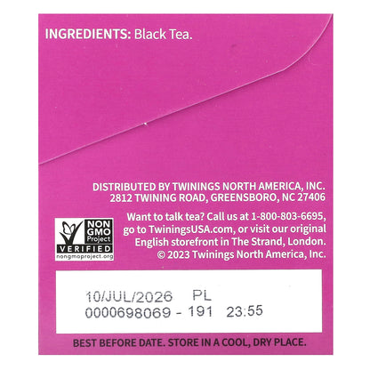 Twinings, Pure Black Tea, Darjeeling, 20 Tea Bags, 1.41 oz (40 g)