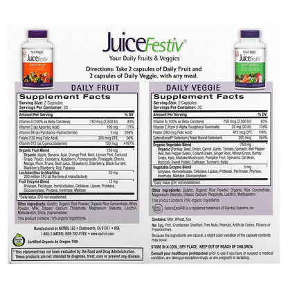 Natrol, JuiceFestiv, 2 Bottles, 60 Capsules Each