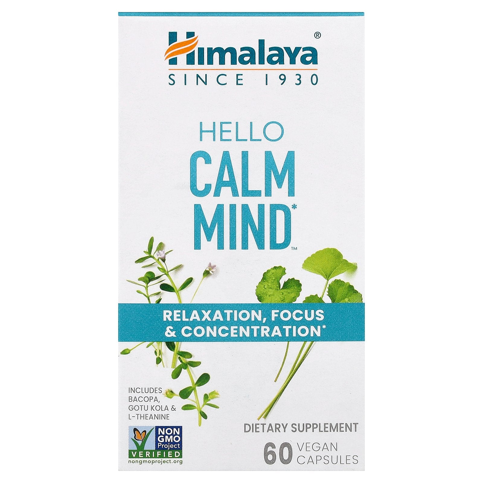 Himalaya, Hello Calm Mind™, 60 Vegan Capsules