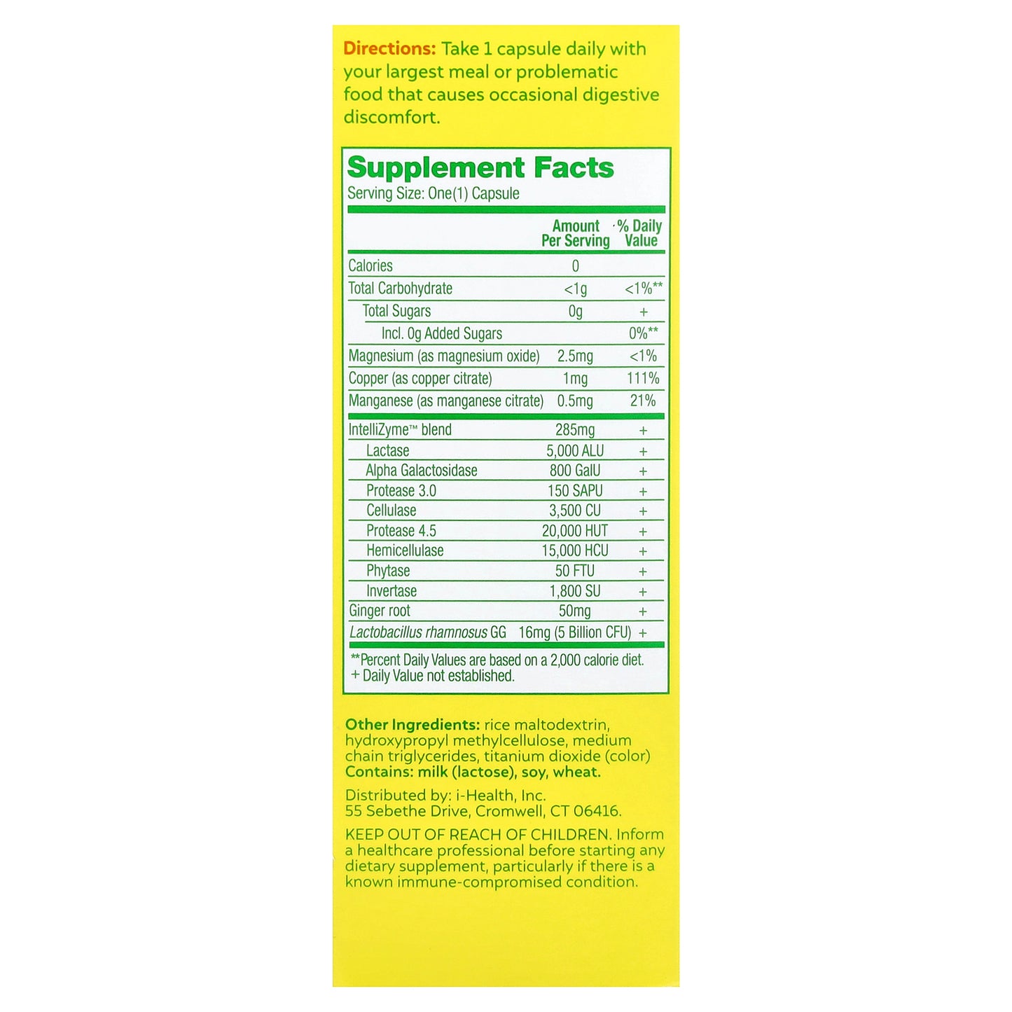 Culturelle, Probiotics, Bloating & Gas Defense, 30 Vegetarian Capsules
