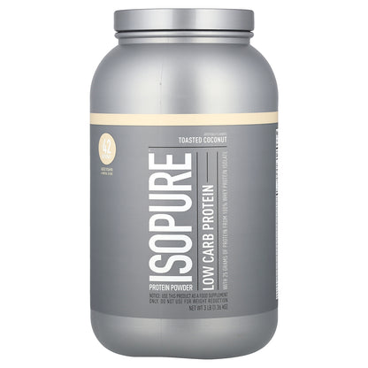 Isopure, Low Carb Protein Powder, Toasted Coconut, 3 lb (1.36 kg)