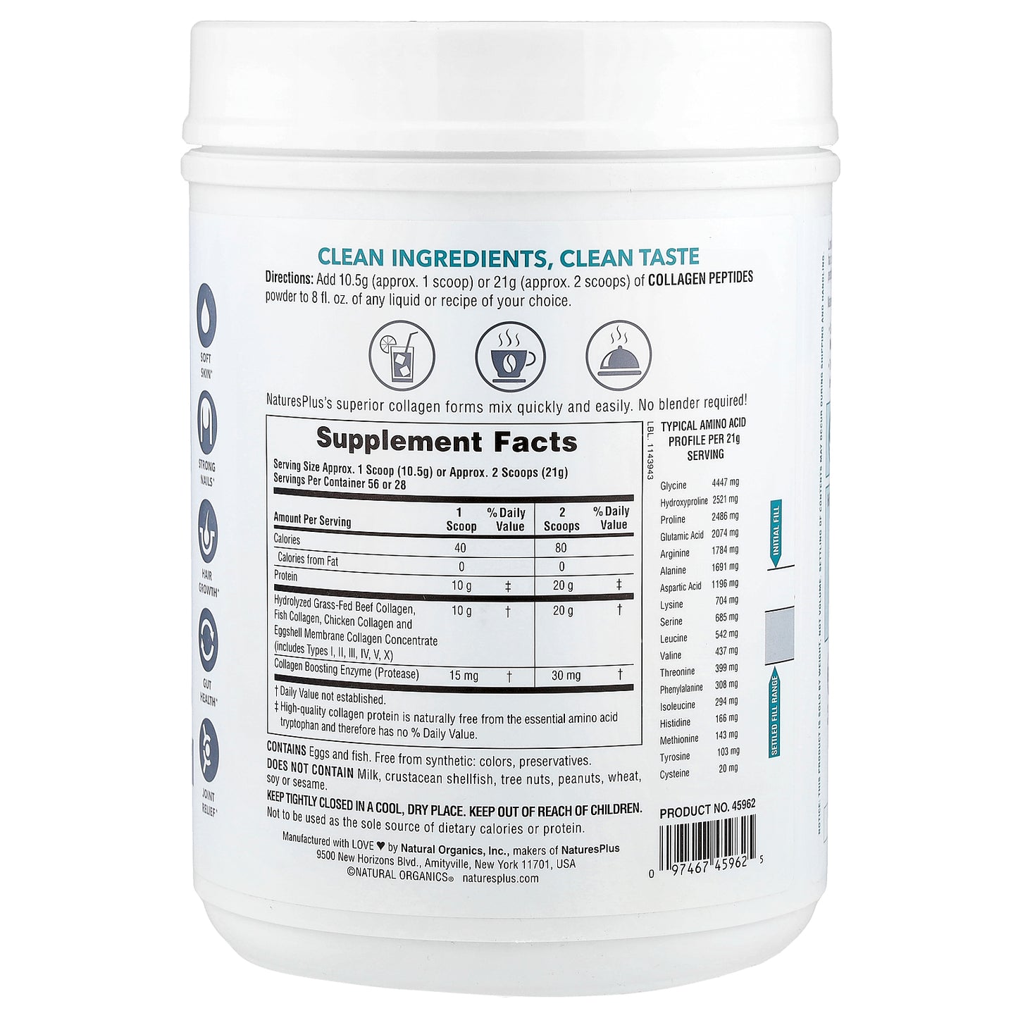 NaturesPlus, Collagen Peptides, 1.3 lbs (588 g)